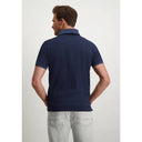 polo State of Art piqué en coton mercerisé - marine monochrome