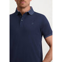 polo State of Art piqué en coton mercerisé - marine monochrome