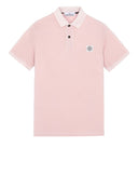 polo STONE ISLAND 22S67 PIGMENT DYE TREATMENT Rose pastel