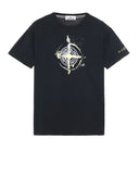 t-shirt STONE ISLAND 2NS83 'MARBLE ONE' Bleu Navy