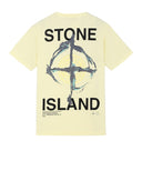 T-shirt STONE ISLAND 2NS85 'MARBLE THREE' Jaune