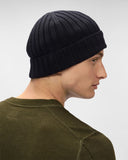 bonnet C.P. Company Extra Fine Merino Wool Logo Beanie