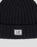 bonnet C.P. Company Extra Fine Merino Wool Logo Beanie