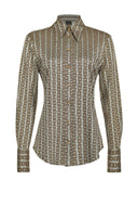 Chemises pinko CHEMISE JACQUARD AVEC MOTIF DE CHAÎNES