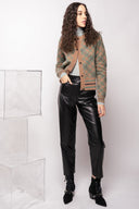 CARDIGAN PINKO À CARREAUX EN MOHAIR