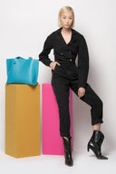 combinaison PINKO À DOUBLE BOUTONNAGE EN DENIM NOIR