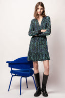 robe Pinko CHEMISE AVEC SERPENT PIXEL