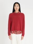 Pull MAX MARA en alpaga et coton BORDEAUX