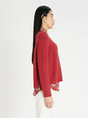 Pull MAX MARA en alpaga et coton BORDEAUX