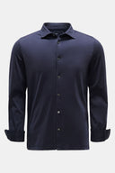 chemise Fedeli Jersey shirt 'Jason' shark collar navy