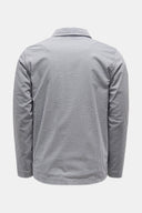 Seersucker Overshirt' with grey-blue and white stripes a trip in a bag