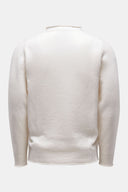 pull a trip in a bag JUMPER 'SHETLAND CREW' WHITE