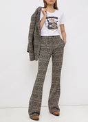 pantalon LIU JO évasé en pied-de-poule