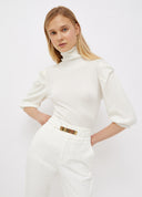 pull LIU JO SA à col roulé blanc