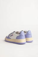 BASKET AUTRY MEDALIST LOW CUIR BLANC LAVANDE