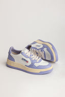 BASKET AUTRY MEDALIST LOW CUIR BLANC LAVANDE