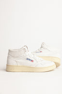 BASKET MEDALIST MID  IN PELLE MORBIDA DI CAPRA COLORE BIANCO