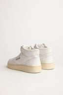 BASKET MEDALIST MID  IN PELLE MORBIDA DI CAPRA COLORE BIANCO
