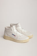 BASKET MEDALIST MID  IN PELLE MORBIDA DI CAPRA COLORE BIANCO