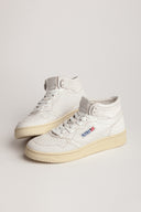 BASKET MEDALIST MID  IN PELLE MORBIDA DI CAPRA COLORE BIANCO