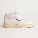 BASKET MEDALIST MID  IN PELLE MORBIDA DI CAPRA COLORE BIANCO