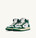 BASKET AUTRY MEDALIST MID EN CUIR BLANC VERT