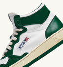 BASKET AUTRY MEDALIST MID EN CUIR BLANC VERT