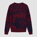 pull Arte KOBE ALLOVER TAG KNIT - BORDEAUX/NAVY