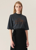 T-SHIRT GANNI basique en jersey de coton