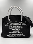 Grand sac en jute Luna Sarah Noir