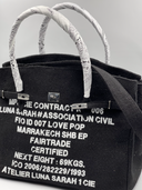 Grand sac en jute Luna Sarah Noir