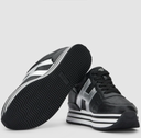 sneakers HOGAN Midi H222 Noir, Argenté