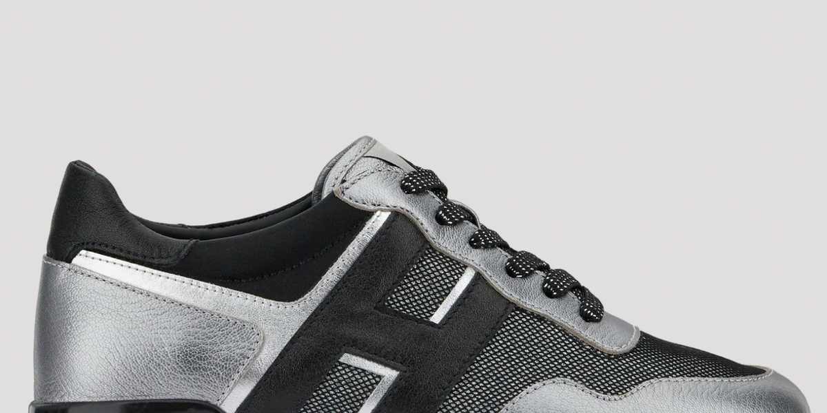 sneakers HOGAN Midi H222 Noir, Argenté— HENIN - Main Image