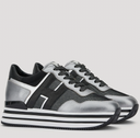 sneakers HOGAN Midi H222 Noir, Argenté