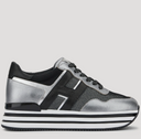 sneakers HOGAN Midi H222 Noir, Argenté