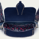 sac CLARIS VIROT Lézard Andrea Gris Clous