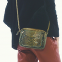 sac CLARIS VIROT Python Charly Dark Kaki