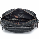 sac CLARIS VIROT Python Big Charly Noir Chaîne Argent