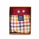 boxer MC ALSON Vichy bordeaux, jaune, khaki & marine