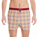 boxer MC ALSON Vichy bordeaux, jaune, khaki & marine