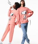 sweat LACOSTE unisexe Lacoste x Peanuts à col rond en coton biologique