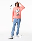 sweat LACOSTE unisexe Lacoste x Peanuts à col rond en coton biologique
