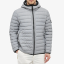 STONE ISLAND LIGHTWEIGHT PUFFER JACKET LIGHT GREY 751542725-V0061