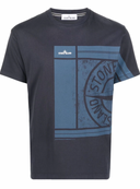 t-shirt STONE ISLAND 2NS81 COTTON JERSEY, 'MOSAIC FOUR' PRINT, GARMENT DYED_SLIM FIT