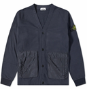 cardigan STONE ISLAND 64841 BRUSHED FLEECE WITH NYLON METAL DETAILS
