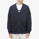 cardigan STONE ISLAND 64841 BRUSHED FLEECE WITH NYLON METAL DETAILS