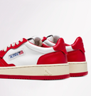 SNEAKERS AUTRY HOMME MEDALIST LOW EN CUIR BLANC ROUGE