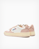 BASKET AUTRY MEDALIST LOW CUIR BLANC ET ROSE PALE