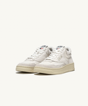 BASKET AUTRY MEDALIST MID OPEN EN MESH ET EN CUIR BLANC AOMW-CE01