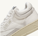 BASKET AUTRY MEDALIST MID OPEN EN MESH ET EN CUIR BLANC AOMW-CE01